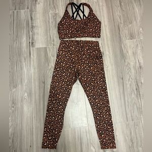 Fabletics leopard workout set